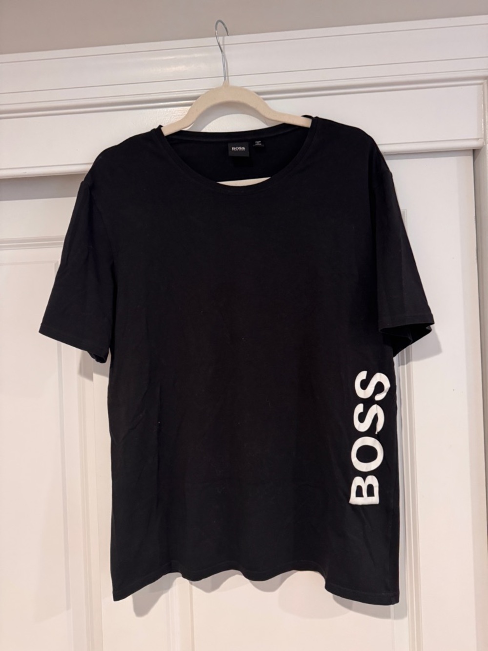 Boss Black Short Sleeve Tee with White Side Logo